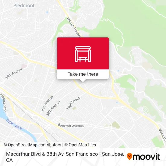 Macarthur Blvd & 38th Av map