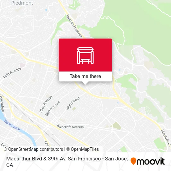 Mapa de Macarthur Blvd & 39th Av