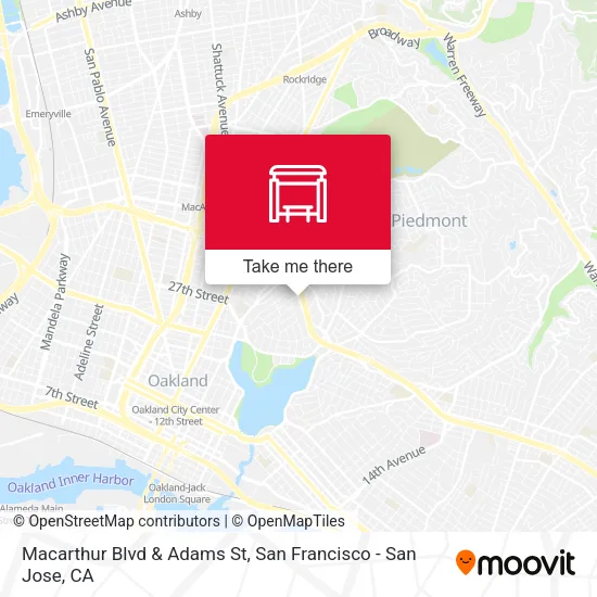 Macarthur Blvd & Adams St map