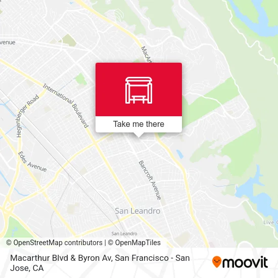 Macarthur Blvd & Byron Av map