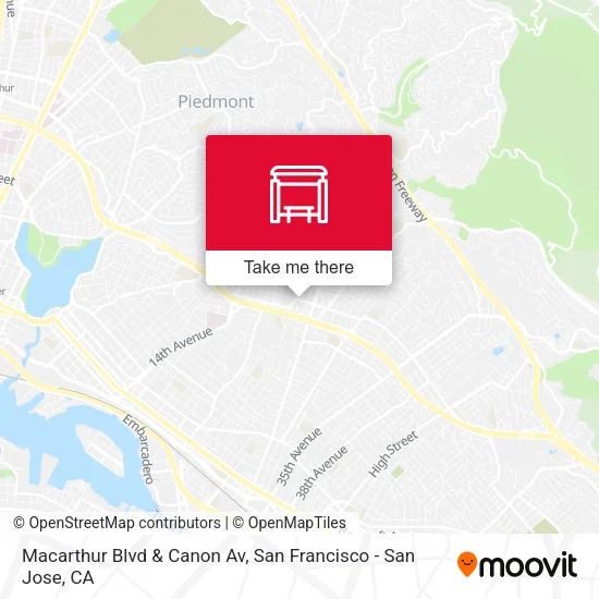 Macarthur Blvd & Canon Av map