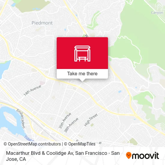 Macarthur Blvd & Coolidge Av map