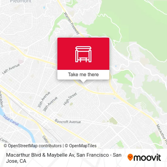 Mapa de Macarthur Blvd & Maybelle Av