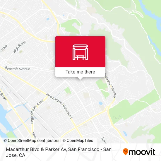 Macarthur Blvd & Parker Av map
