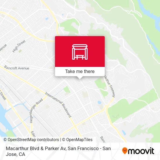 Macarthur Blvd & Parker Av map