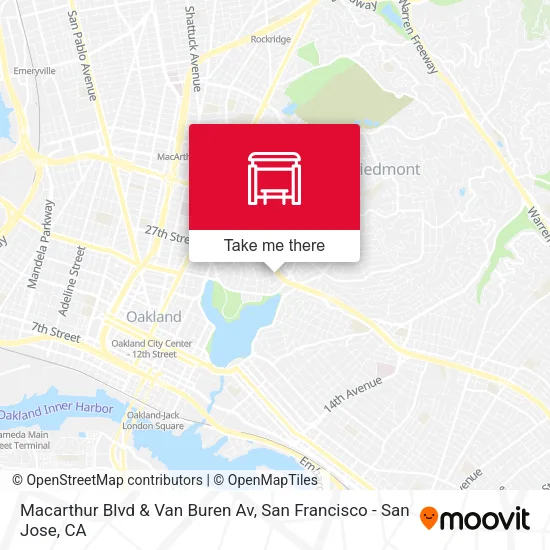 Mapa de Macarthur Blvd & Van Buren Av