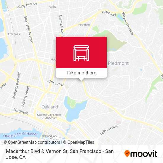 Macarthur Blvd & Vernon St map