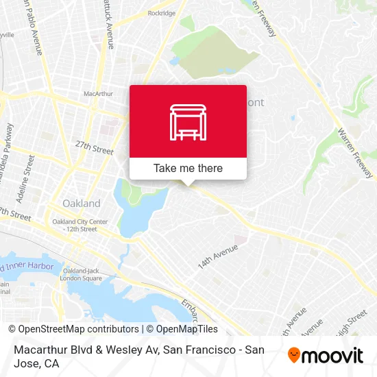 Macarthur Blvd & Wesley Av map
