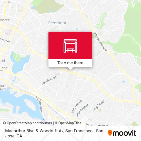 Macarthur Blvd & Woodruff Av map