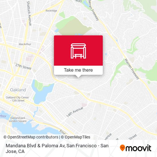 Mandana Blvd & Paloma Av map