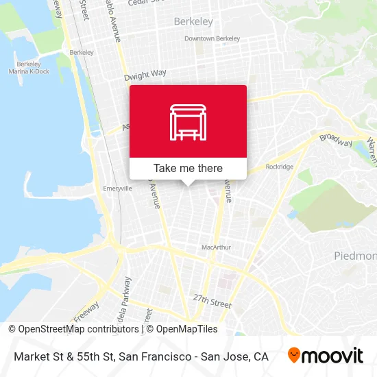 Market St & 55th St map