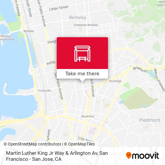 Martin Luther King Jr Way & Arlington Av map