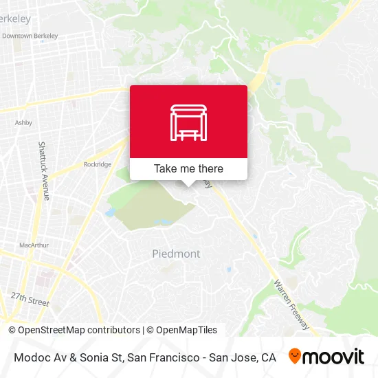 Modoc Av & Sonia St map