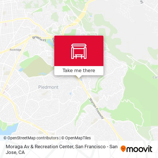 Moraga Av & Recreation Center map