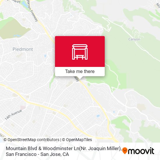 Mountain Blvd & Woodminster Ln(Nr. Joaquin Miller) map