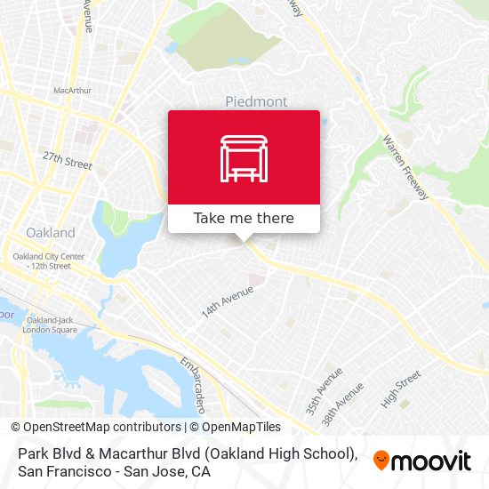 Park Blvd & Macarthur Blvd (Oakland High School) map