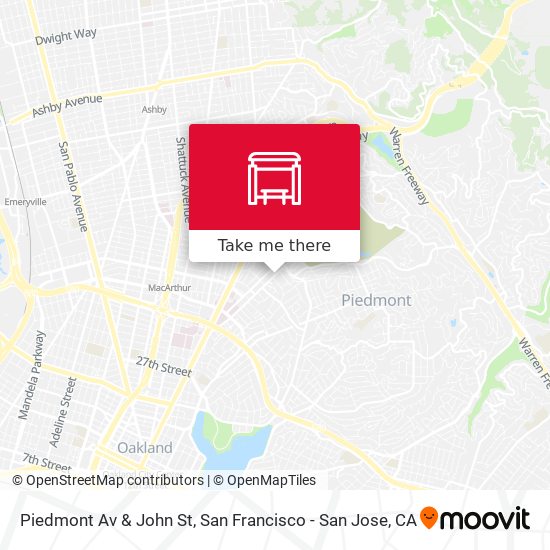 Piedmont Av & John St map