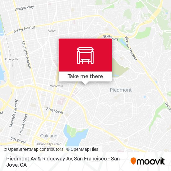 Piedmont Av & Ridgeway Av map