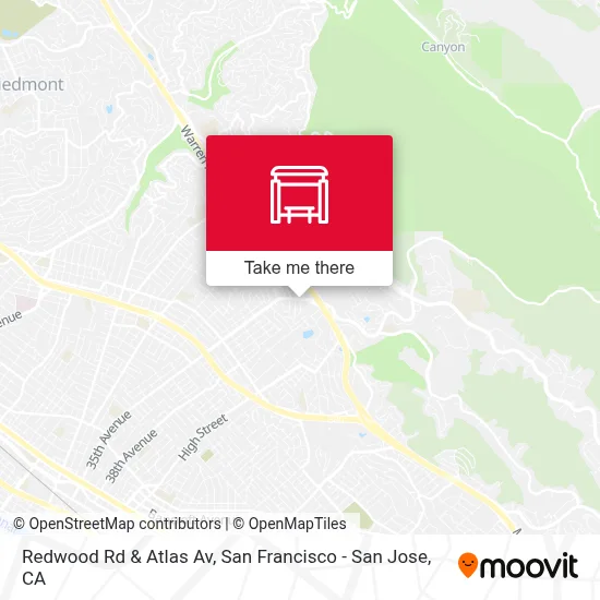 Redwood Rd & Atlas Av map