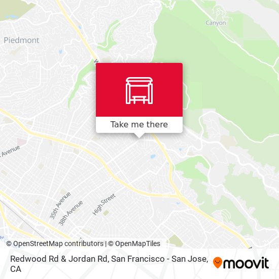Redwood Rd & Jordan Rd map