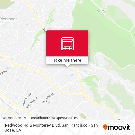 Redwood Rd & Monterey Blvd map