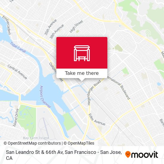 San Leandro St & 66th Av map