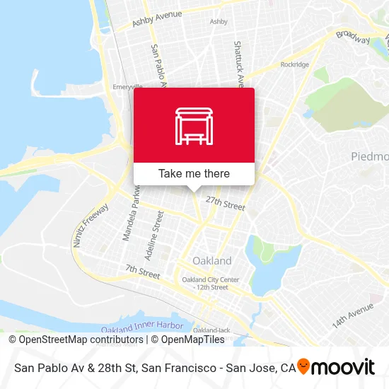 San Pablo Av & 28th St map