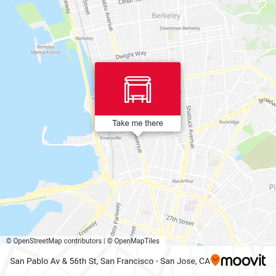 San Pablo Av & 56th St map