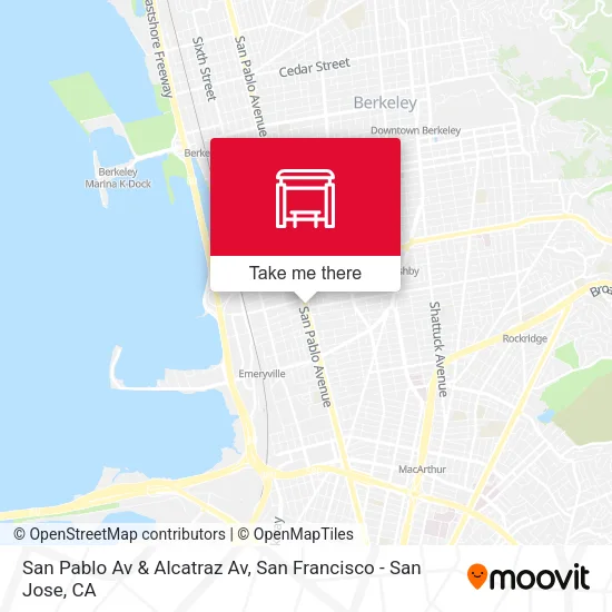 Mapa de San Pablo Av & Alcatraz Av