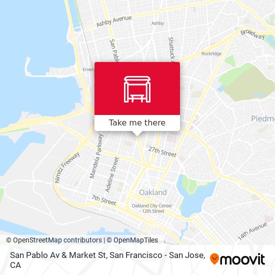 Mapa de San Pablo Av & Market St