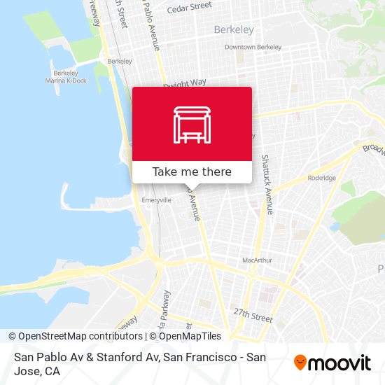 San Pablo Av & Stanford Av map