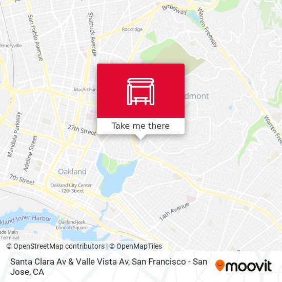 Santa Clara Av & Valle Vista Av map