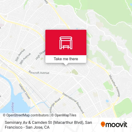 Seminary Av & Camden St (Macarthur Blvd) map