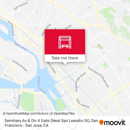 Mapa de Seminary Av & Div 4 Gate (Near San Leandro St)