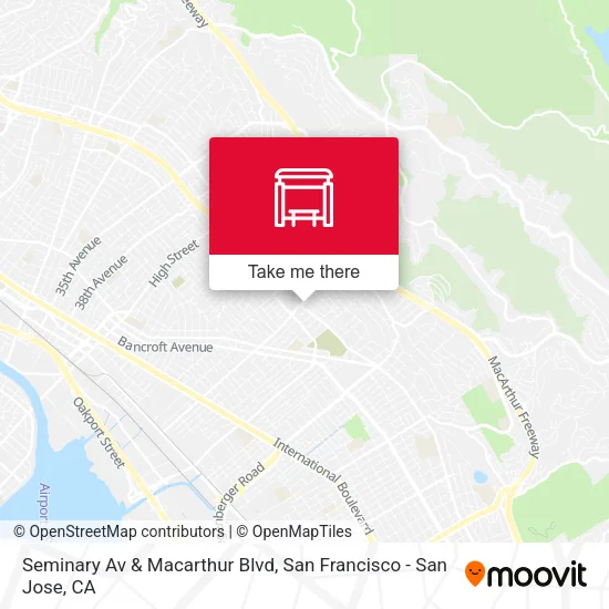 Seminary Av & Macarthur Blvd map