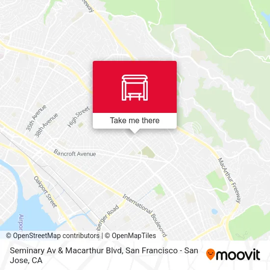 Seminary Av & Macarthur Blvd map