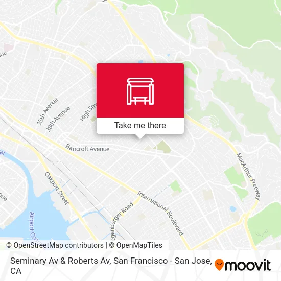 Seminary Av & Roberts Av map