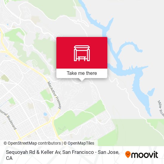 Sequoyah Rd & Keller Av map