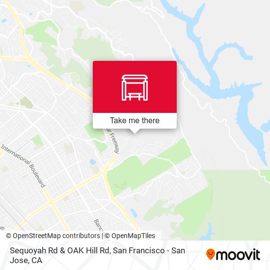 Sequoyah Rd & OAK Hill Rd map