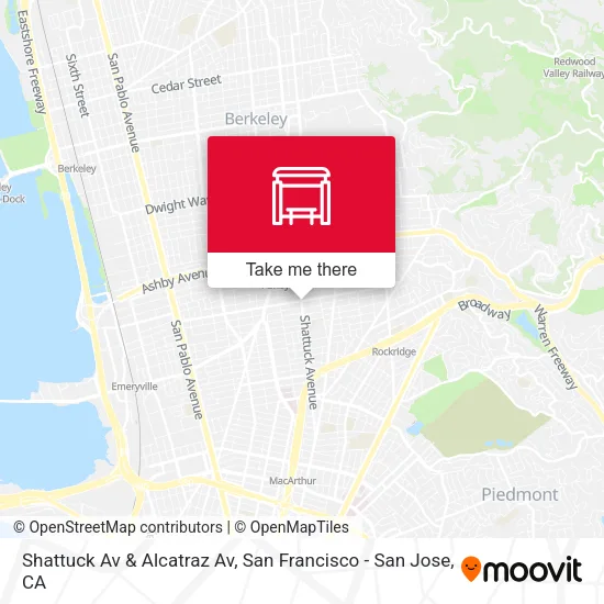 Mapa de Shattuck Av & Alcatraz Av