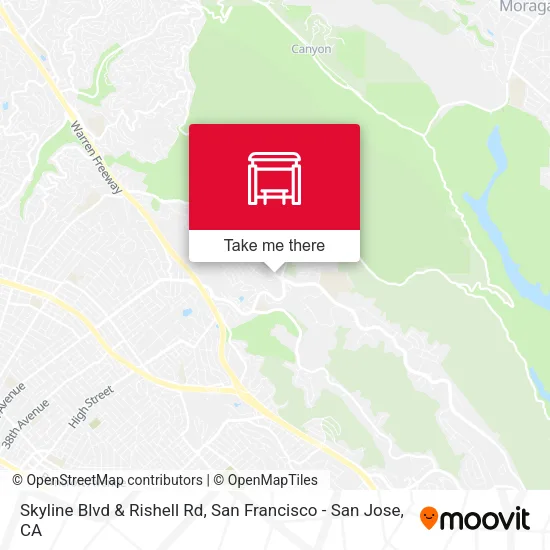 Skyline Blvd & Rishell Rd map