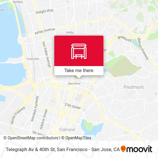 Telegraph Av & 40th St map