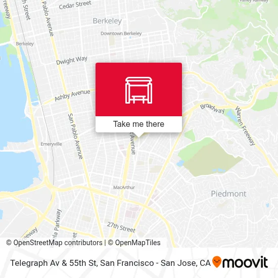 Telegraph Av & 55th St map