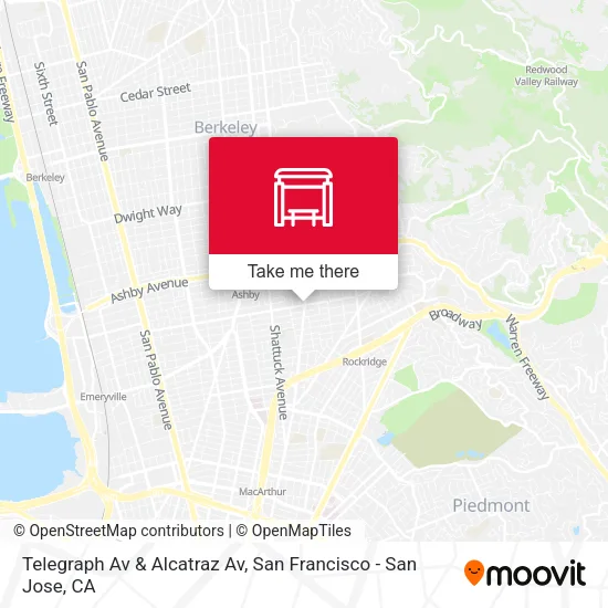 Mapa de Telegraph Av & Alcatraz Av