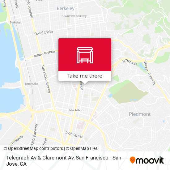 Mapa de Telegraph Av & Claremont Av