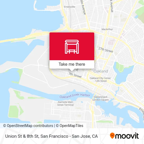 Union St & 8th St map