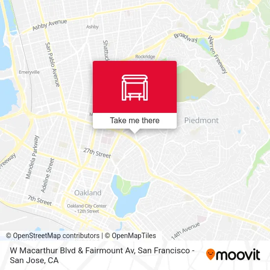 W Macarthur Blvd & Fairmount Av map