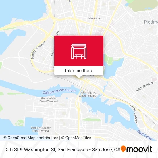 5th St & Washington St map