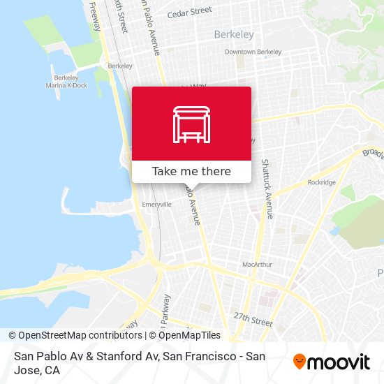 San Pablo Av & Stanford Av map