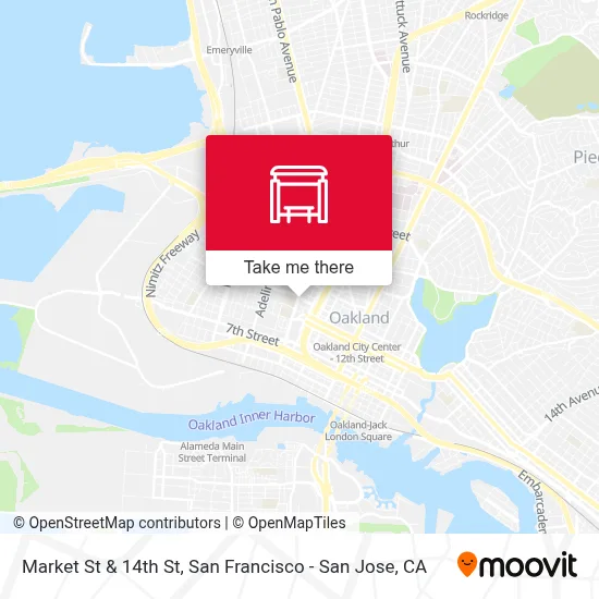 Market St & 14th St map